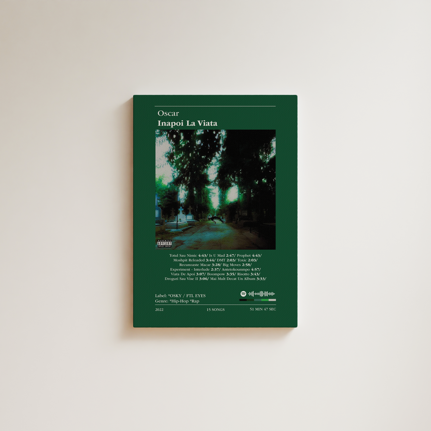 Oscar - "Inapoi La Viata" Poster Canvas